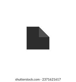 Folded black square logo with white background
