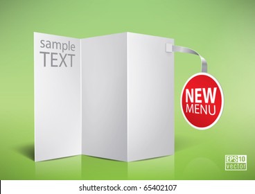 Folded  Blank Menu For Your Design, Eps10 Vector