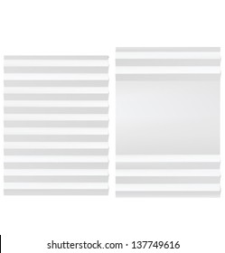 Folded blank white paper. Vector illustration. Mesh