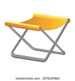 caricatura de camping plegado vector objeto aislado