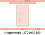 Folded cardboard insert dieline template with bleed, trim, and crease lines, featuring 85mm by 105.3mm dimensions for packaging