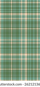 Gefalteter Scheck, Vektor kariert, grungy Muster Textil Tartan. Yard Hintergrund Stoff nahtlose Textur in Grün und Pastellfarben Palette.