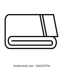 Icono de toalla doblada y limpia. Vector.