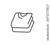 Folded clothes icon. Simple folded clothes icon for social media, app, and web design. Vector illustration.