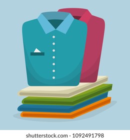 folded clothes laundry service