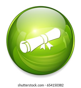 folded diploma icon