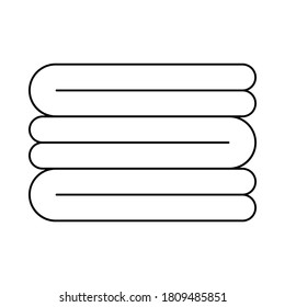 Folded Fabric, Line Art Vector, Flat Icon Design