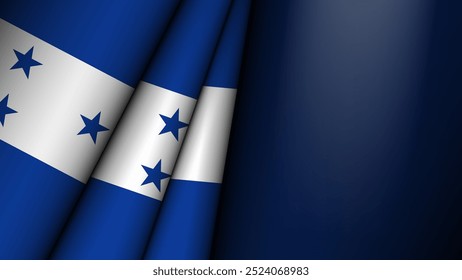 Gefaltete Flagge von Honduras Grafik und Etikett. Element der Auswirkung für die Verwendung, die Sie daraus machen möchten.