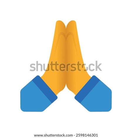 folded hands emoji clipart vector illustration design