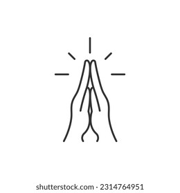 Folded Hands Icon Vector Design.