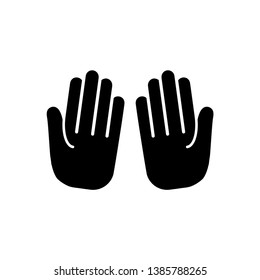 Folded Hands vector icon illustration.