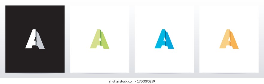 Folded Letter Logo Design A