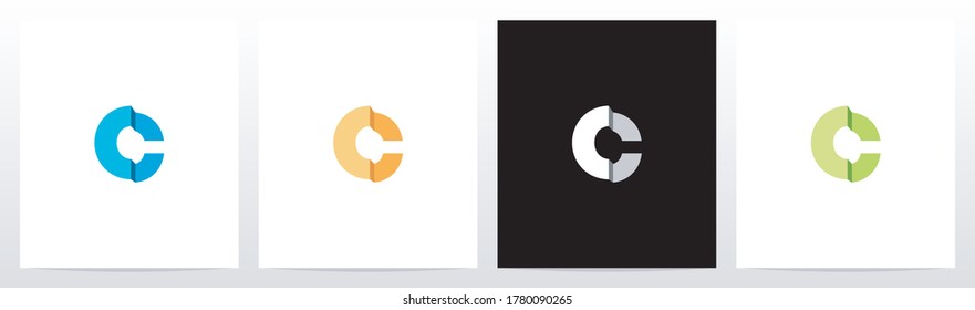 Folded Letter Logo Design C