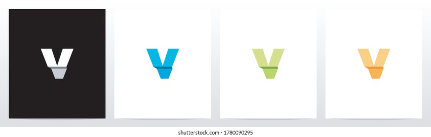 Folded Letter Logo Design V