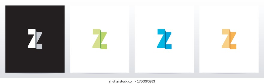 Folded Letter Logo Design Z
