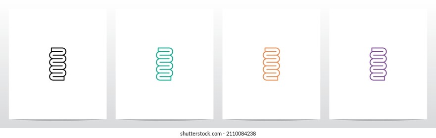 Folded Lines Letter Logo Design I