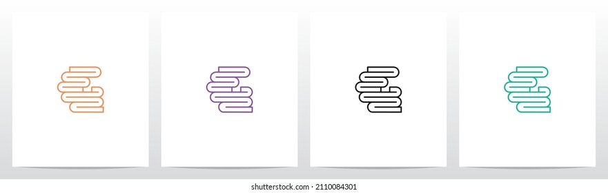 Diseño de logotipo de letras de líneas dobladas G