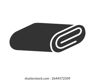 Ilustração de material dobrado, isolado. Simboliza camadas, profundidade ou potencial. Excelente para conceitos têxteis, de embalagem, de design ou abstratos. Gráfico adaptável.