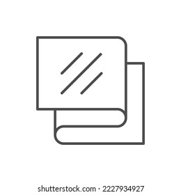 Folded material line outline icon