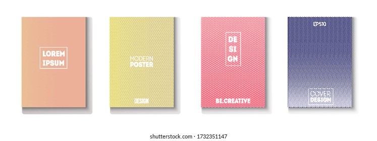Juego de vectores de tapa mínima plegado. Diseño Gráfico De Volante Moderno. Papel tapiz de tecnología genial. Carpeta de trabajo de superposición de degradado texturizada. Afiche de Neon Music de los años 80. Juego de tapas mínimo. Página De La Revista Funky.