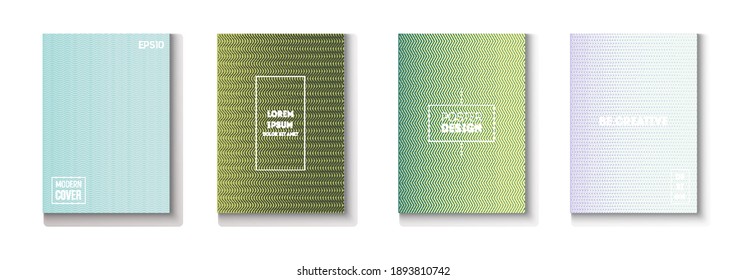 Folded Minimal Cover Vector Set. Modern Flyer Graphic Design. Light Magazine Page. Textured Gradient Overlay Business Folder. Cool Technology Background. Minimal Covers Set. 80s Neon Music Poster.