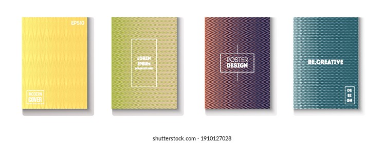 Folded Minimal Cover Vector Set. Modern Flyer Texture Design. 80s Neon Music Poster. Textured Gradient Overlay Business Folder. Cool Technology Wallpaper. Minimal Covers Set. Funky Magazine Page.