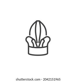 Folded napkin line icon. linear style sign for mobile concept and web design. Table setting, folded napkin outline vector icon. Symbol, logo illustration. Vector graphics