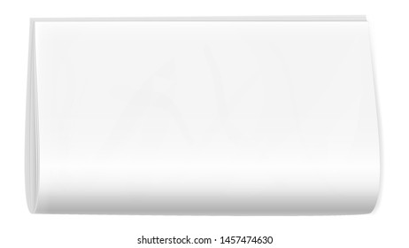 Folded newspaper. Blank background for news page template