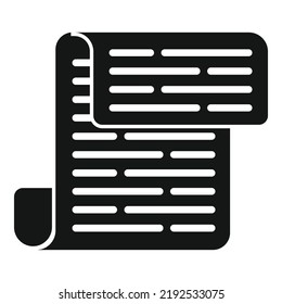 Icono de periódico doblado vector simple. página Web. Medio de evento