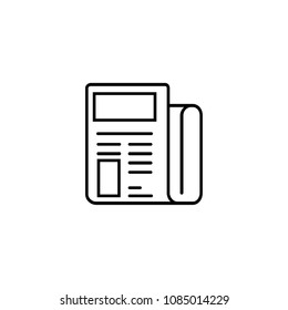 Folded newspaper icon - vector illustration