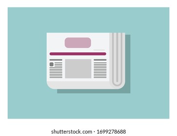 Periódico doblado. Simple ilustración plana.