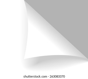 Folded normal paper with grey background