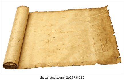 Folded old parchment paper texture background with vintage style ideal for antique maps invitations scrapbooking or decorative retro themed projects