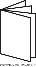 Ícone de livro aberto dobrado simbolizando o documento de leitura de estilo mínimo ou romance simples com fundo transparente
