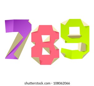 Folded paper abc. Vector
