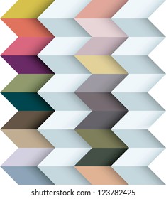 Folded Paper, Abstract Background Vector Illustration On White