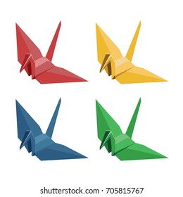 The folded paper bird