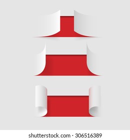 Papel doblado con espacio de copia para un mensaje, vector eps10