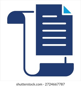 Folded Paper Flat Blue Icon Collection