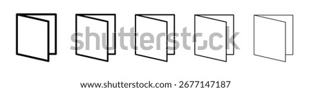 Folded Paper Icon black and white vector sign