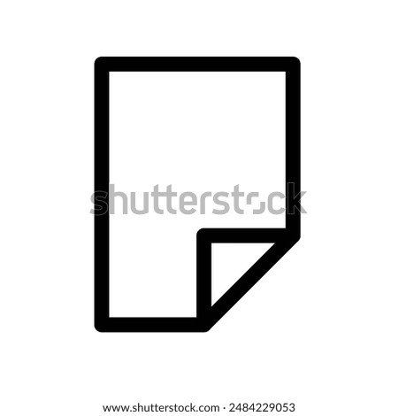 Folded Paper Icon design in filled and outlined style
