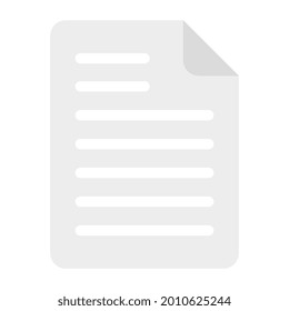Icono de papel doblado, diseño plano del archivo