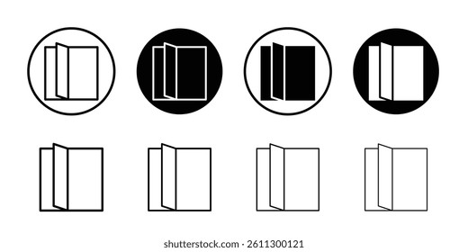 Folded Paper Icon Flat illustration sign