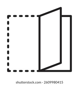 Folded Paper Icon Line Art Logo set