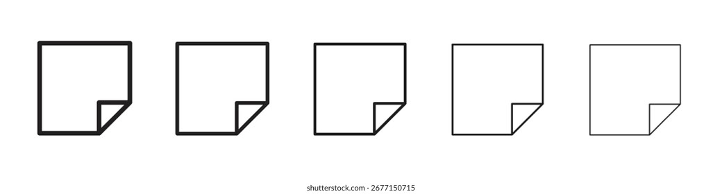 Ilustração vetorial de ícone de papel dobrado isolada