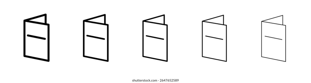 Folded Paper Icon vector thin outline style sign