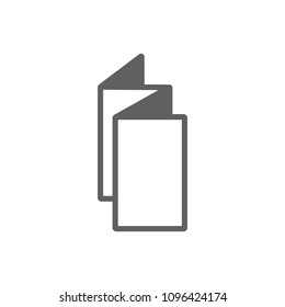 Folded paper icon vector in trendy flat style isolated on white background