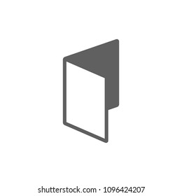 Folded paper icon vector in trendy flat style isolated on white background