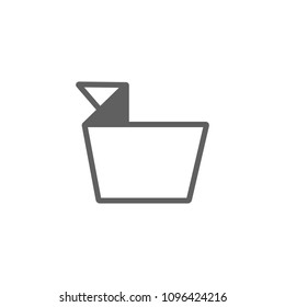 Folded paper icon vector in trendy flat style isolated on white background