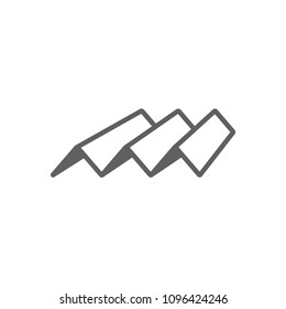 Folded paper icon vector in trendy flat style isolated on white background